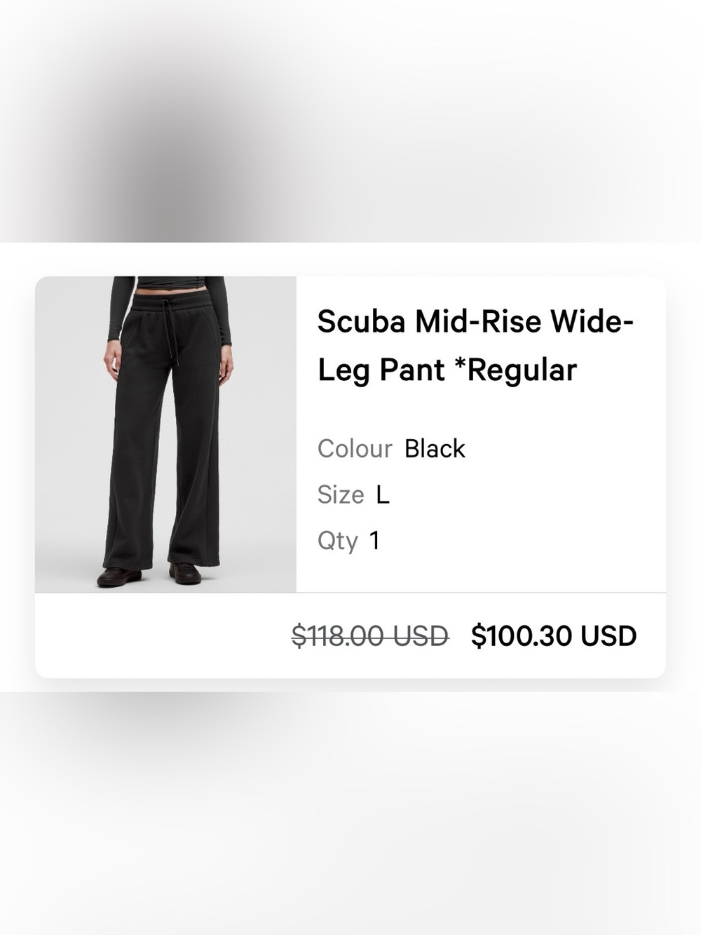 lululemon athletica Scuba Mid-Rise Wide-Leg Pant in Black